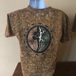Vintage ARIZONA Gecko  t shirt  M two side 90s